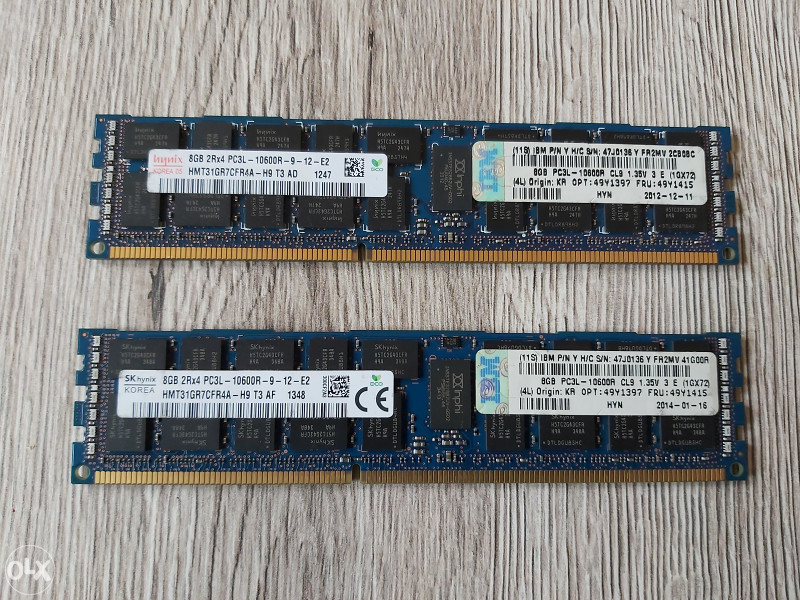 16GB (2x8GB) DDR3 PC3-10600 ECC Serverska - Memorije (RAM) - OLX.ba