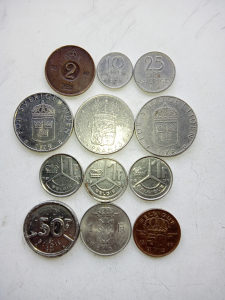 Svedska, Belgija, kovanice- novac.