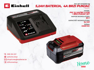 Einhell - Set baterija i punjač PXC Starter Kit 5.2 AH