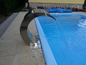 Inox slap fontana za bazen bazene 700mm