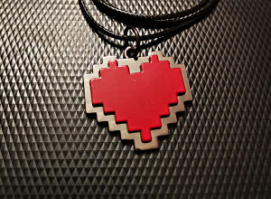 Minecraft Pixel srce lančić
