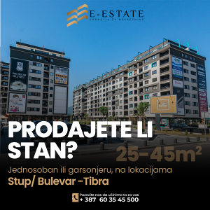 Garsonjera Stup Bulevar- Tibra POTRAŽNJ