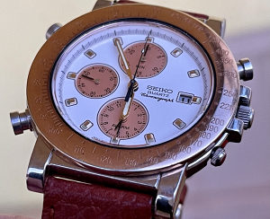 Vintage SEIKO Quartz Chronograph Alarm 7T32