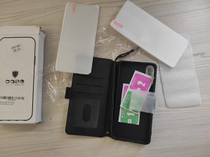 Huawei Y6P premium maska novčanik oklop,  2x staklo