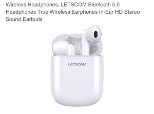 Letscom T12 TWS Bluetooth 5.0 slušalice, micro USB