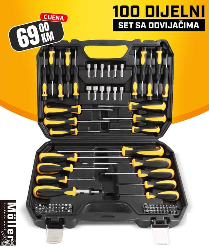 Set odvijaca u koferu 100 dijelova