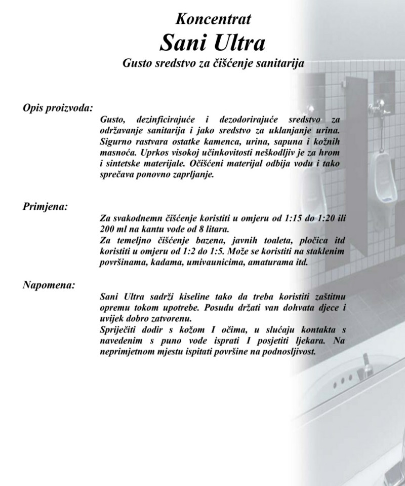 Sani Ultra koncentrat