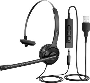 Mpow BH323A USB aux 3,5mm call centar slušalice