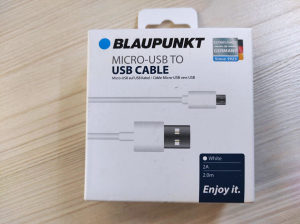 BLAUPUNKT micro USB kabal, 2 metra, bijeli