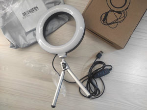 Mini tripod + USB ring light 16cm