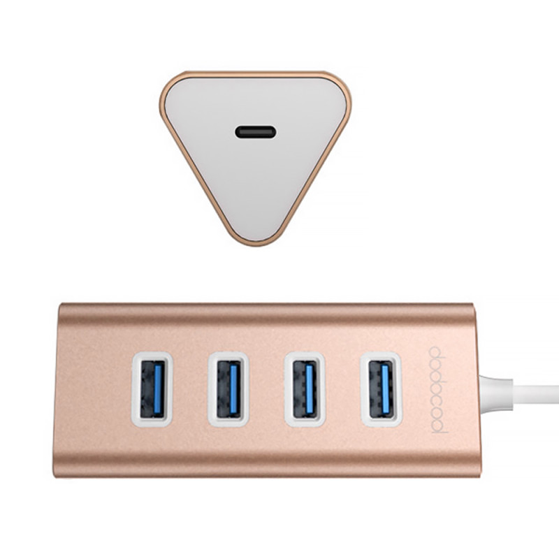 DC20 Aluminum Type-C to USB 3.0 Hub Adapter