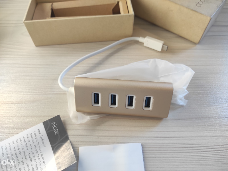 DC20 Aluminum Type-C to USB 3.0 Hub Adapter