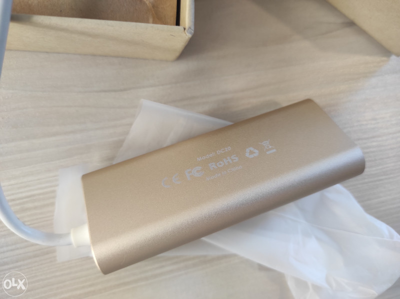 DC20 Aluminum Type-C to USB 3.0 Hub Adapter