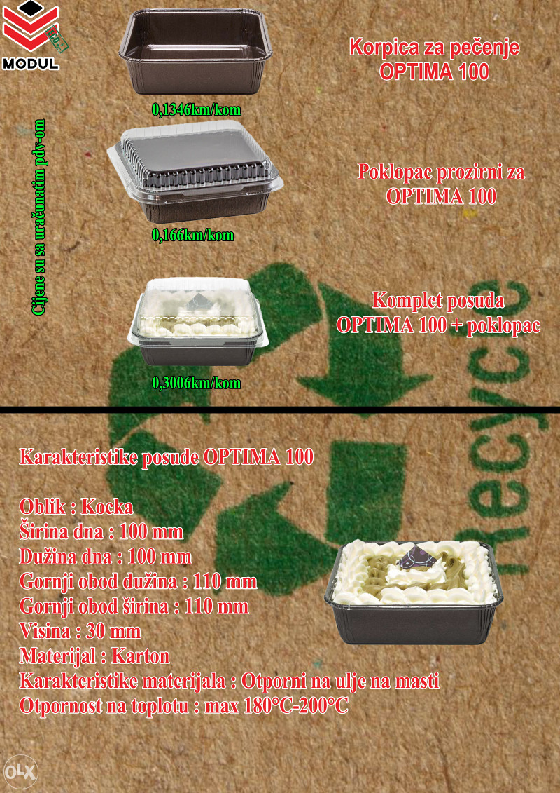 Kartonske posude za pečenje