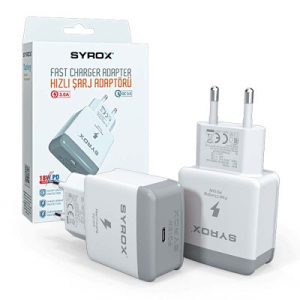 SYROX USB Brzi Punjač | 3.0A | 18W PD | Type-C Utor