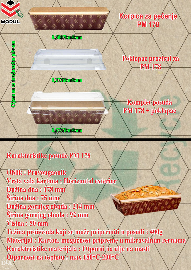 Kartonske posude za pečenje