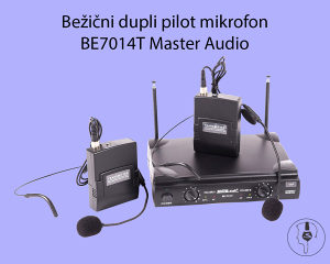 Bežični dupli pilot mikrofon BE7014T Master Audio