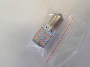 2x LED sijalice za žmigavce narandžaste BAU15S canbus