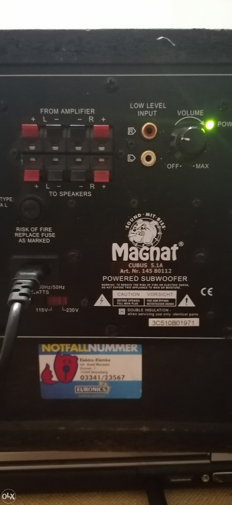 Subwoofer Magnat Cubus 5.1A aktivni i Canton
