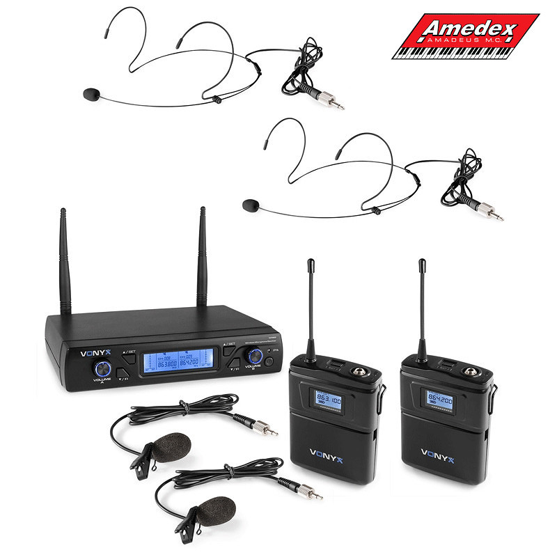 MIKROFON BEŽIČNI VONYX WM62B UHF 16CH 179.264