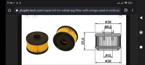 Set LPG filtera zavoli/valtek