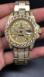 ROLEX SUBMARINER DATE ALL GOLD ICED OUT DIAMOND