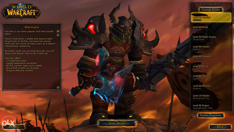 Warmane Account, Premium