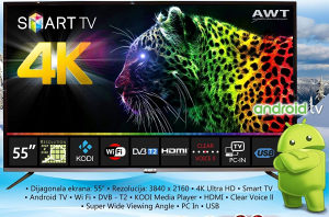 AWT LED TV, 4K, ANDROID TV 55