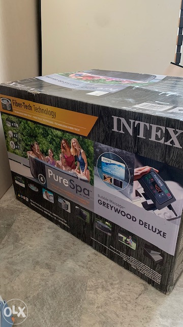 Intex 28442 Pure Spa Grey Wood Deluxe Set masažni bazen Bazeni