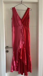 Crveno - roza haljina