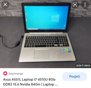 Dijelovi laptop Asus A551l i7