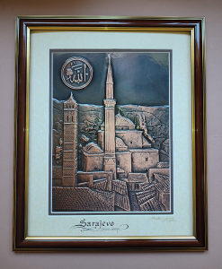 Slika zidna bakrorez Sarajevo Begova džamija