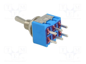 PREKIDAC 6P 250V/2A ON-OFF-ON KIP TS12 (2074)