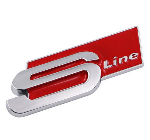Metalni natpis S line (veliki-crveni)