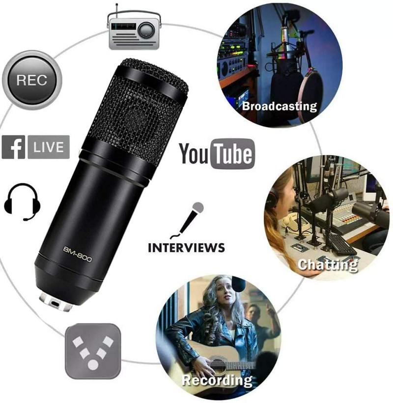 RUBEHOOW USB Microphone BM800 Condenser Mikrofon Mikrofoni OLX.ba