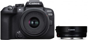 Canon EOS R10  + 18-45mm f3,5-6,3 IS STM  + ADAPTER
