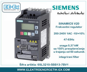 SIEMENS Frekventni regulator 0.37kW 6SL3210-5BB13-7BV1