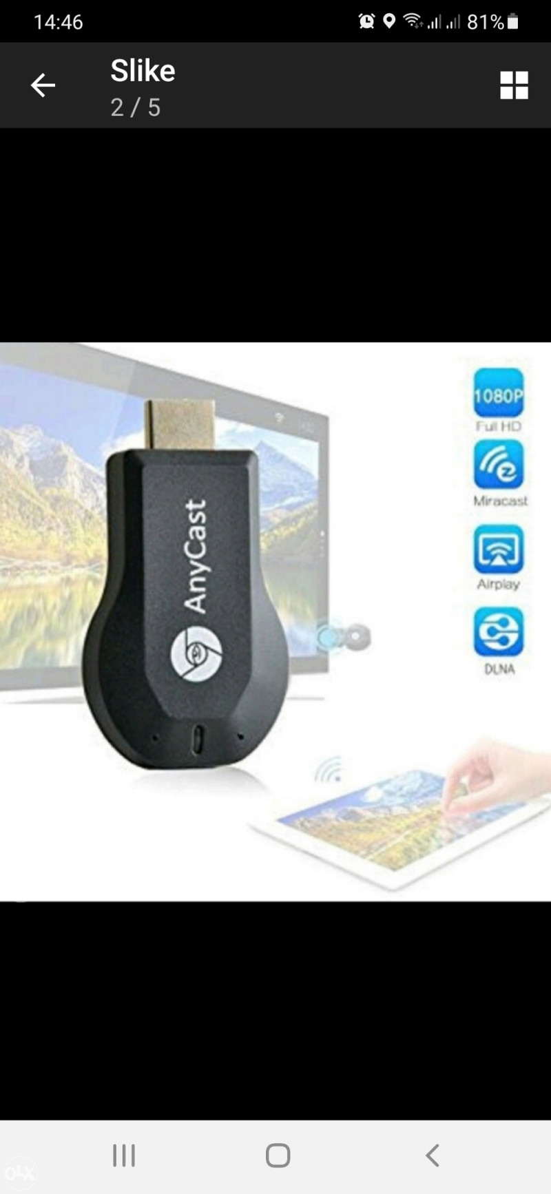 Cromacast Anycast HDMI  Da vas tv bude android VI FI