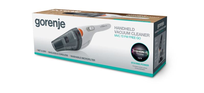GORENJE Usisivač ručni 55W MVC72FW bijeli