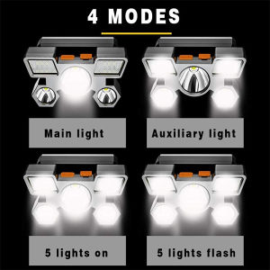 Svjetiljka za glavu baterija led lampa punjiva naglavna