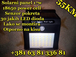 Solarni LED reflektor sa senzorom pokreta  381638133681