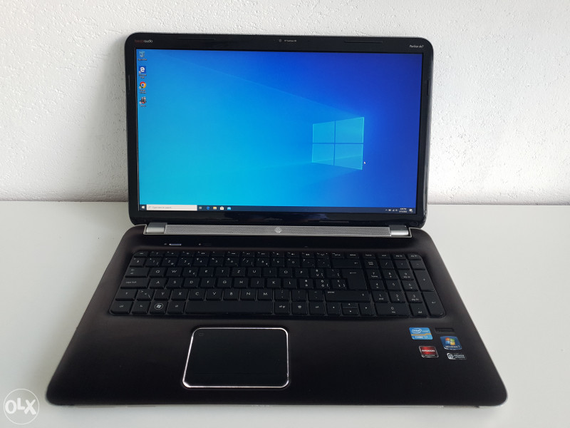 Gaming laptop HP core i7 8GB RAM AMD 7400M 17.3"