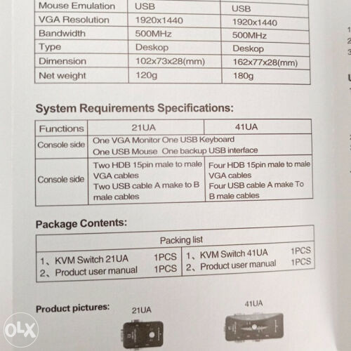 KVM SWITCH 2x USB 2x PC Switch OLX.ba