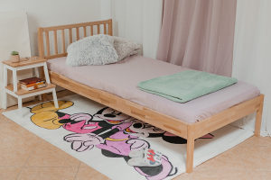 Krevet za odrasle 200x90, bukva, natur lakirano