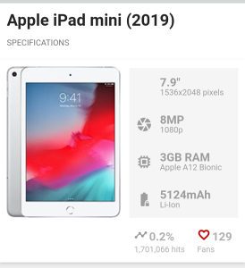 Apple iPad 5 mini