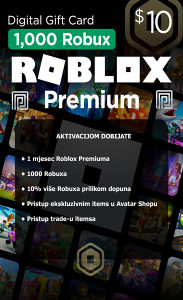 Roblox Premium - Robux 1000 - 1 Mjesec
