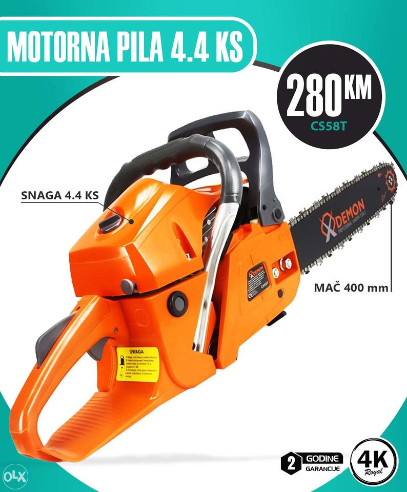DEMON profesionalna motorna pila 4.4 KS motorke