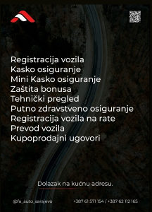 Registracija vozila na rate SARAJEVO