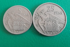 Spanija 5-25 peseta 1957.