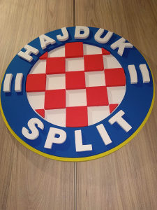 Hajduk Split 3D grb od stiropora